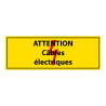 Panneau Danger - Câbles électriques - PVC - Norme ISO 7010
