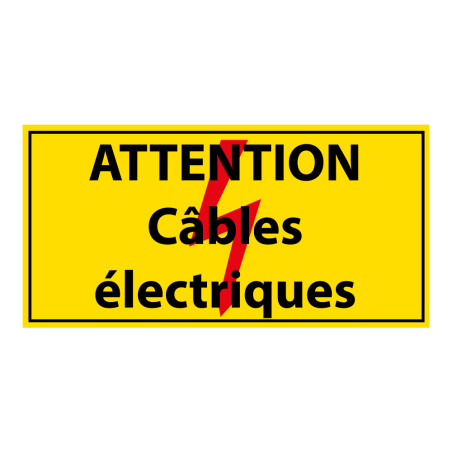 Panneau Danger - Câbles électriques - PVC - Norme ISO 7010