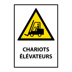 Panneau Danger - chariots élévateurs - W014 - ISO 7010