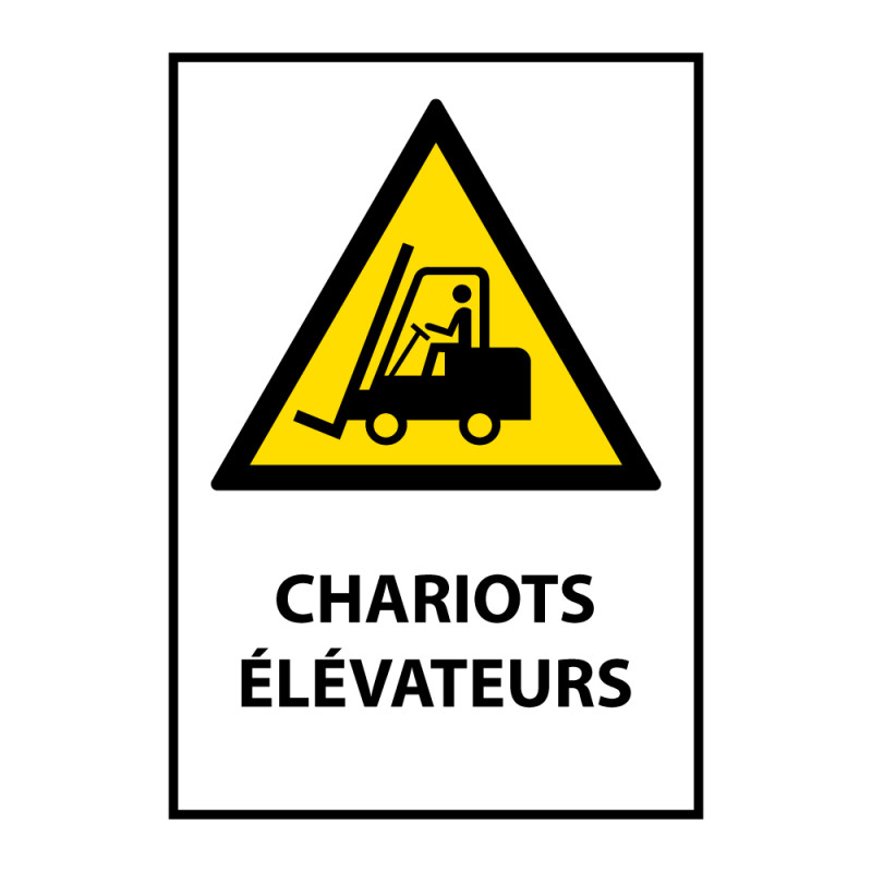 Panneau Danger - chariots élévateurs - W014 - ISO 7010