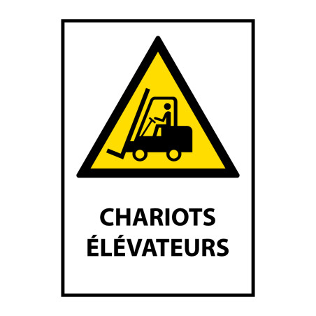 Panneau Danger - chariots élévateurs - W014 - ISO 7010