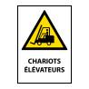 Panneau Danger - chariots élévateurs - W014 - ISO 7010