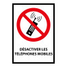 Panneau Désactiver les téléphones mobiles - P013 - Norme ISO 7010
