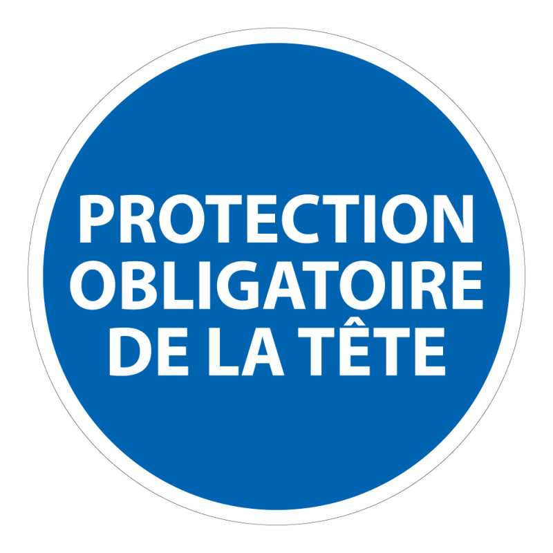 Panneau Obligatoire - EPI- Obligation port casque de sécurité