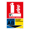 Panneau Incendie - Extincteur Classe AB - 160 x 250 mm