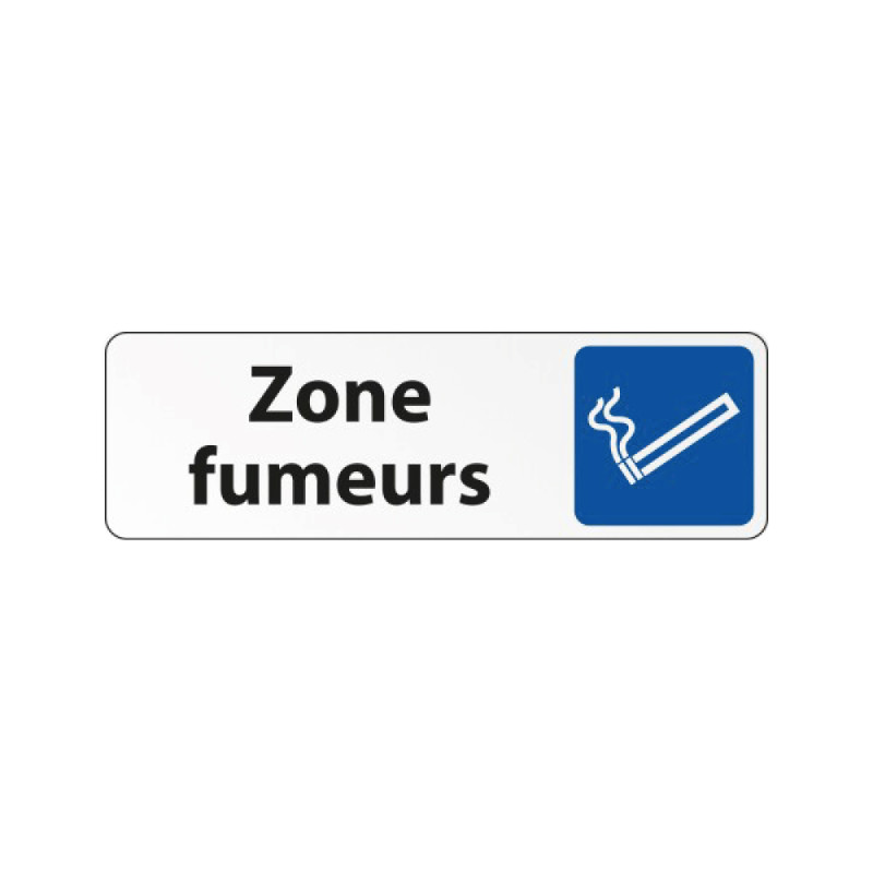 Panneau Information - Zone fumeurs avec Pictogramme Cigarette