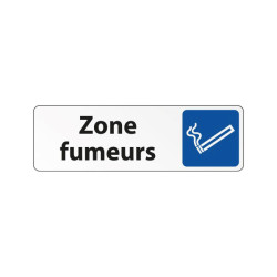 Panneau Information - Zone fumeurs avec Pictogramme Cigarette