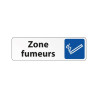 Panneau Information - Zone fumeurs avec Pictogramme Cigarette