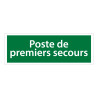 Panneau adhésif - Poste de premiers secours - Évacuation