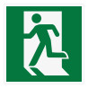 Panneau Secours et évacuation - Picto Sortie à gauche - ISO 7010