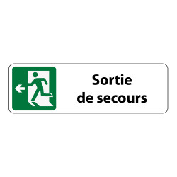 Panneau Sortie de secours adhésif – PVC ou aluminium brossé