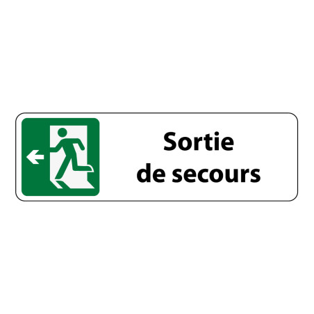 Panneau Sortie de secours adhésif – PVC ou aluminium brossé