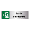 Panneau Sortie de secours adhésif – PVC ou aluminium brossé