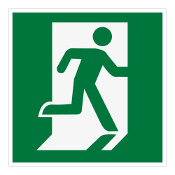 Panneau Sortie de secours droite - Secours et évacuation - ISO 7010
