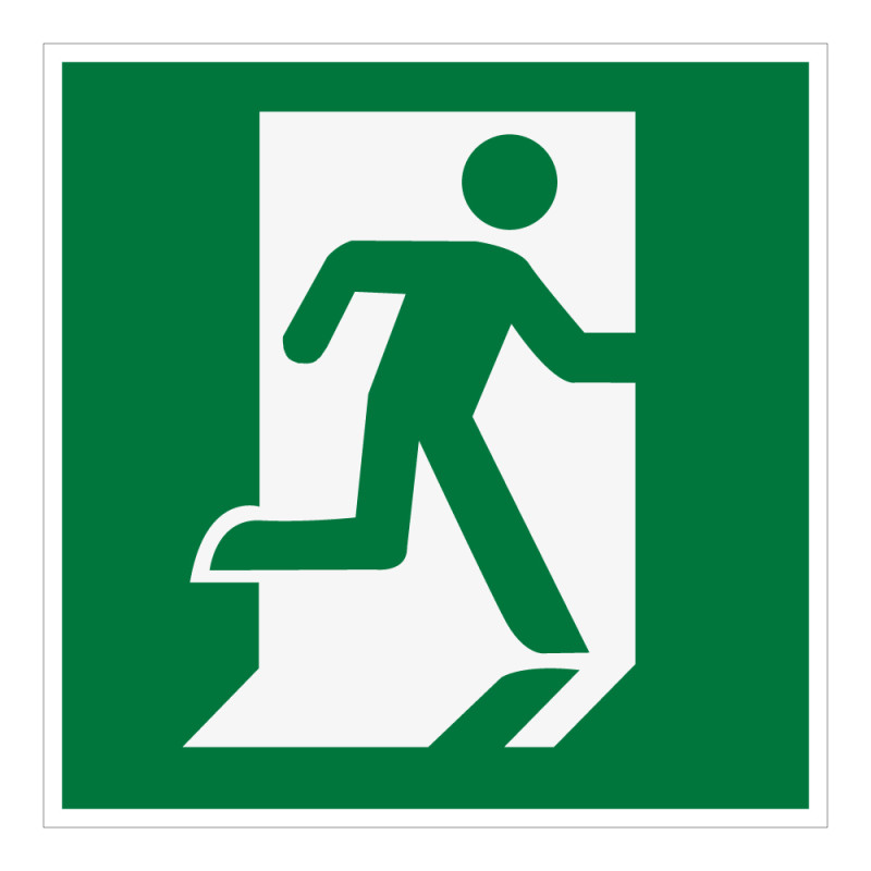 Panneau Sortie de secours droite - Secours et évacuation - ISO 7010