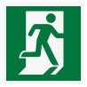 Panneau Sortie de secours droite - Secours et évacuation - ISO 7010