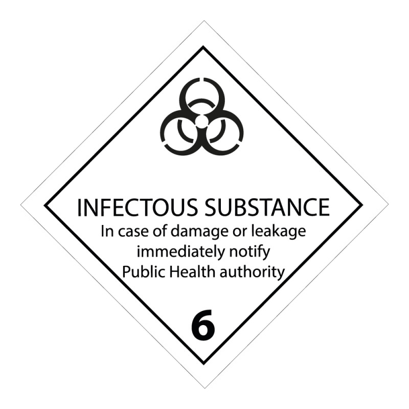 Panneau Transport Matières Infectieuses ADR Classe 6.2A