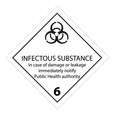 Panneau Transport Matières Infectieuses ADR Classe 6.2A