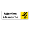 Panneau adhésif - Attention à la marche Trébuchement - ISO 7010