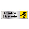 Panneau adhésif - Attention à la marche Trébuchement - ISO 7010