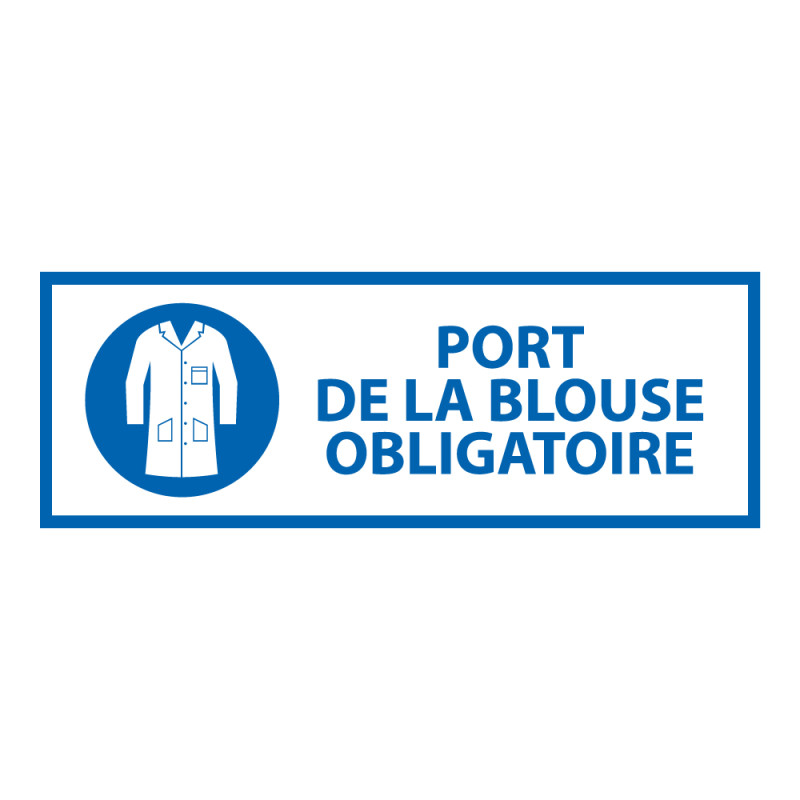 Panneau d'Obligation - Port de la Blouse Obligatoire - ISO 7010