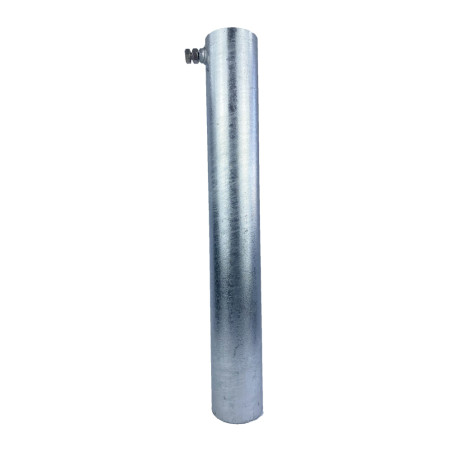 Fourreau à sceller pour poteau rond Ø60 mm en acier galvanisé