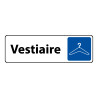 Panneau “Vestiaires” pictogramme cintre – adhésif PVC/Alu