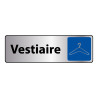 Panneau “Vestiaires” pictogramme cintre – adhésif PVC/Alu