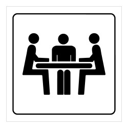 Plaque de signalétique - Pictogramme "Salle de Réunion" - Gravoply