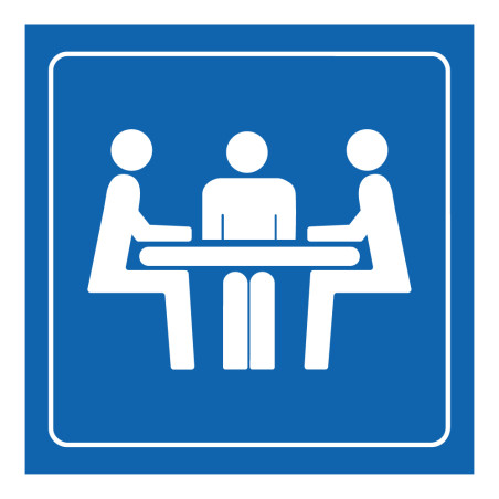 Plaque de signalétique - Pictogramme "Salle de Réunion" - Gravoply