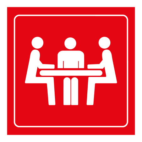 Plaque de signalétique - Pictogramme "Salle de Réunion" - Gravoply