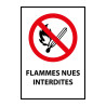 Panneau d'interdiction - Flammes nues interdites - P003 - ISO 7010A4480902