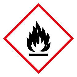 Lot d'étiquettes GHS02 - Matières Inflammables - Vinyle - ISO 7010