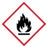 Lot d'étiquettes GHS02 - Matières Inflammables - Vinyle - ISO 7010