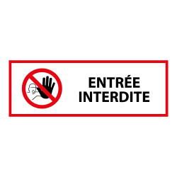 Panneau - Accès interdit aux personnes - P001 - ISO 7010