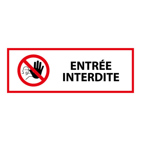 Panneau - Accès interdit aux personnes - P001 - ISO 7010