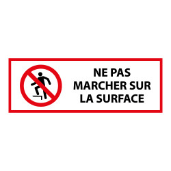 Panneau Interdiction - Ne pas marcher sur surface -P019 -ISO 7010