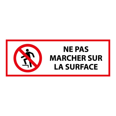 Panneau Interdiction - Ne pas marcher sur surface -P019 -ISO 7010