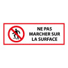 Panneau Interdiction - Ne pas marcher sur surface -P019 -ISO 7010