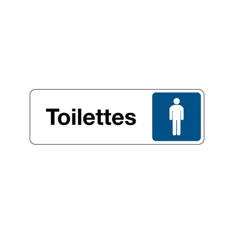 Panneau Toilettes Homme – Signalétique adhésive