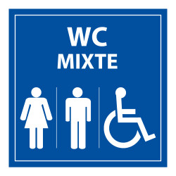 Panneau WC PMR Mixte – Toilettes accessibles Homme & Femme