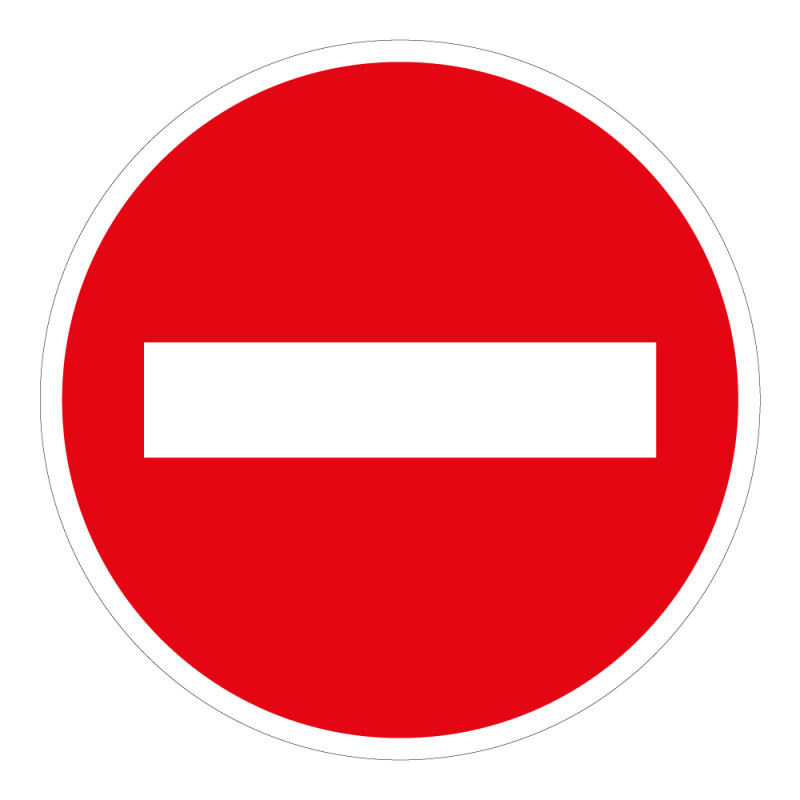 Panneau - Sens Interdit - Ø650 mm - Aluminium galvanisé - ISO 7010