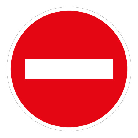 Panneau - Sens Interdit - Ø650 mm - Aluminium galvanisé - ISO 7010