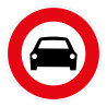 Panneau d'interdiction - Picto Interdit aux voitures - ISO 7010