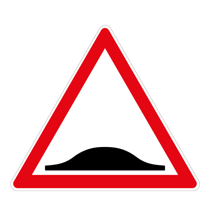 Panneau de danger A2b - Ralentisseur dos-d'âne - Triangle Aluminium 