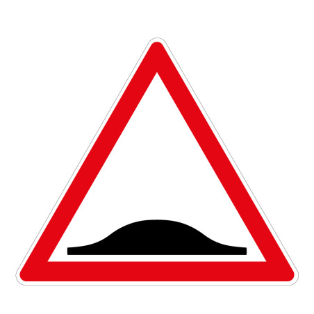Panneau de danger A2b - Ralentisseur dos-d'âne - Triangle Aluminium 