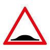 Panneau de danger A2b - Ralentisseur dos-d'âne - Triangle Aluminium 
