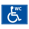 Panneau signalétique WC PMR - Pictogramme handicap - 10 x 14 cm