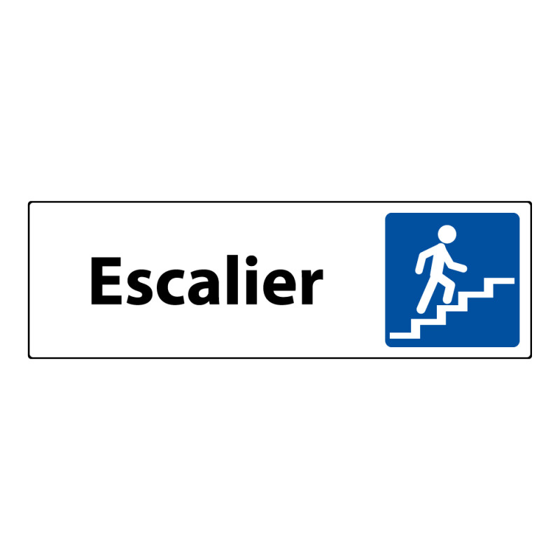Panneau « Escalier » adhésif pour porte vitrée | PVC/Alu