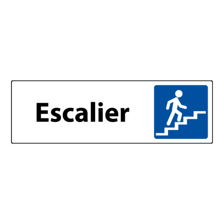 Panneau « Escalier » adhésif pour porte vitrée | PVC/Alu